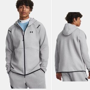 Men's Under Armour, Unstoppable Premium Fleece Full-Zip. US M. Light Grey.